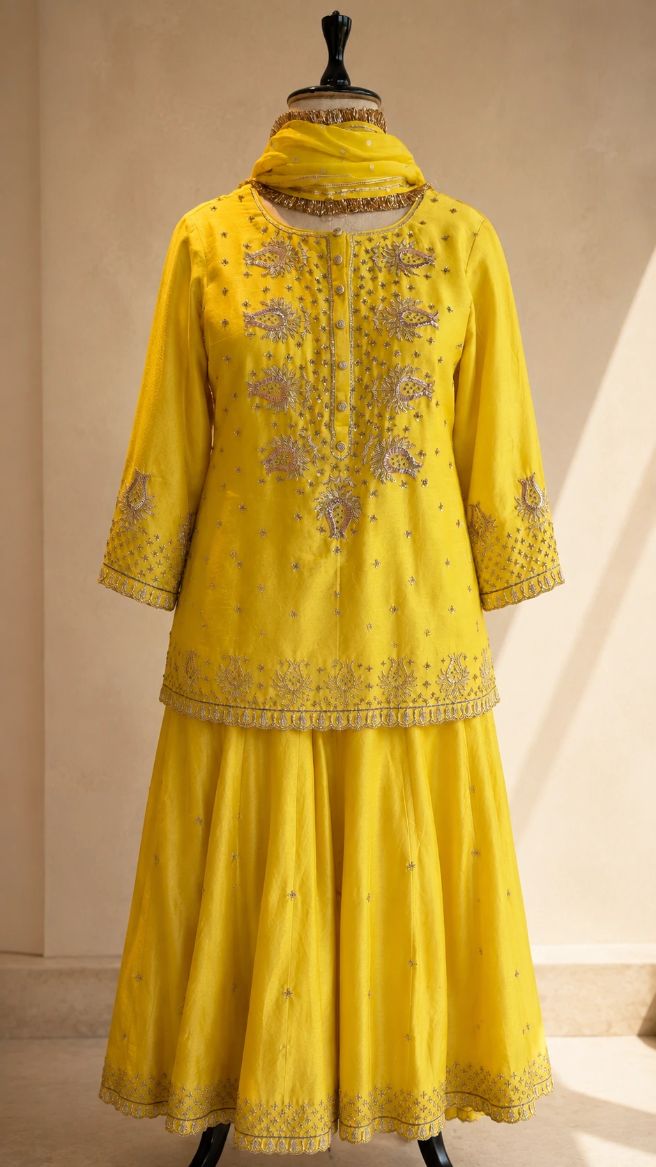Pila Chand — Kurta, Sharara & Dupatta