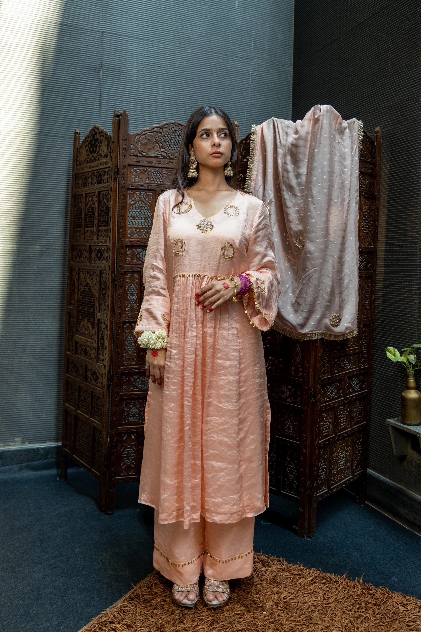 Chand Sitare — Kurta, Pants & Organza Dupatta