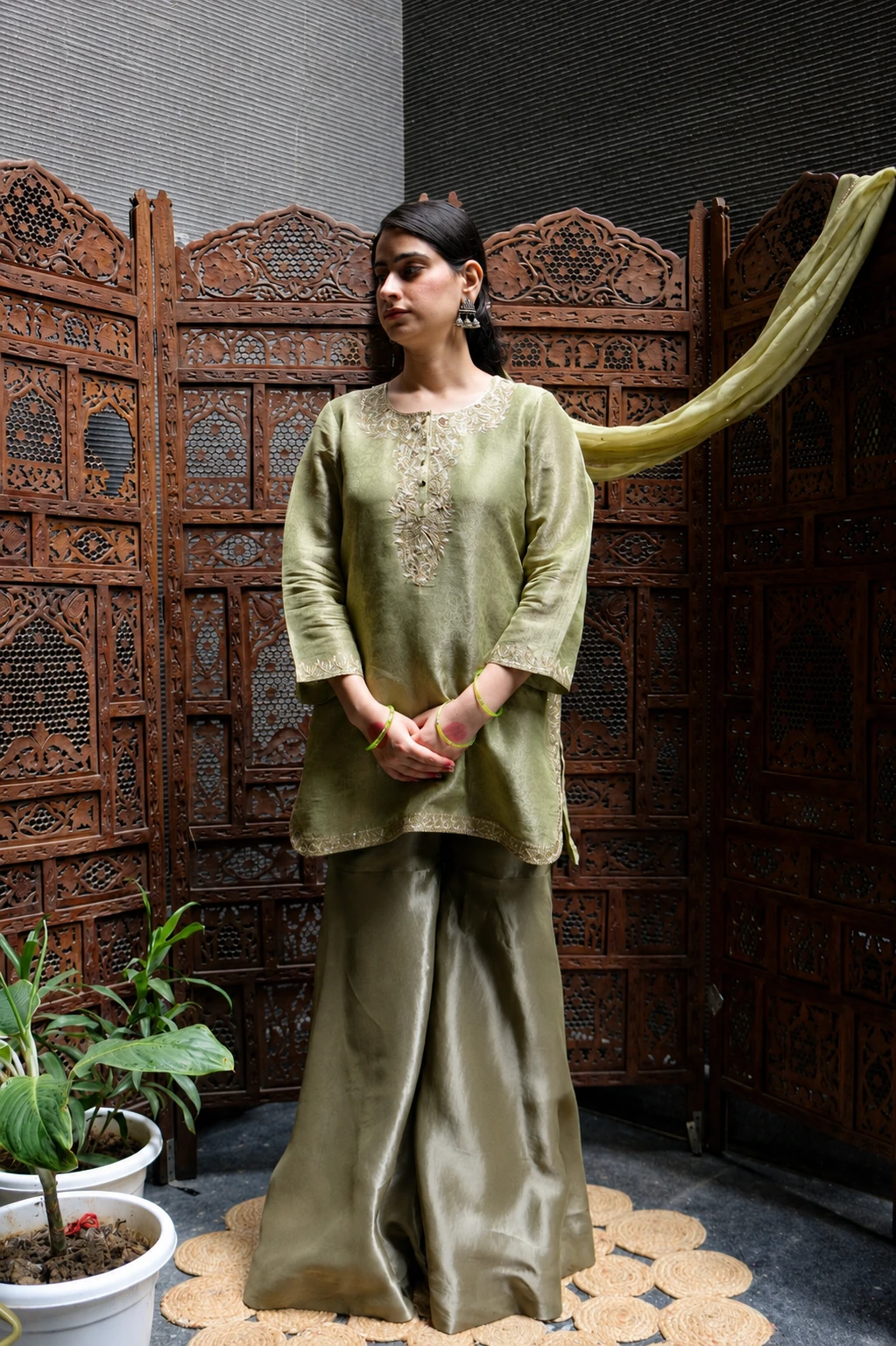 Pista Bloom — Kurta, Sharara & Dupatta
