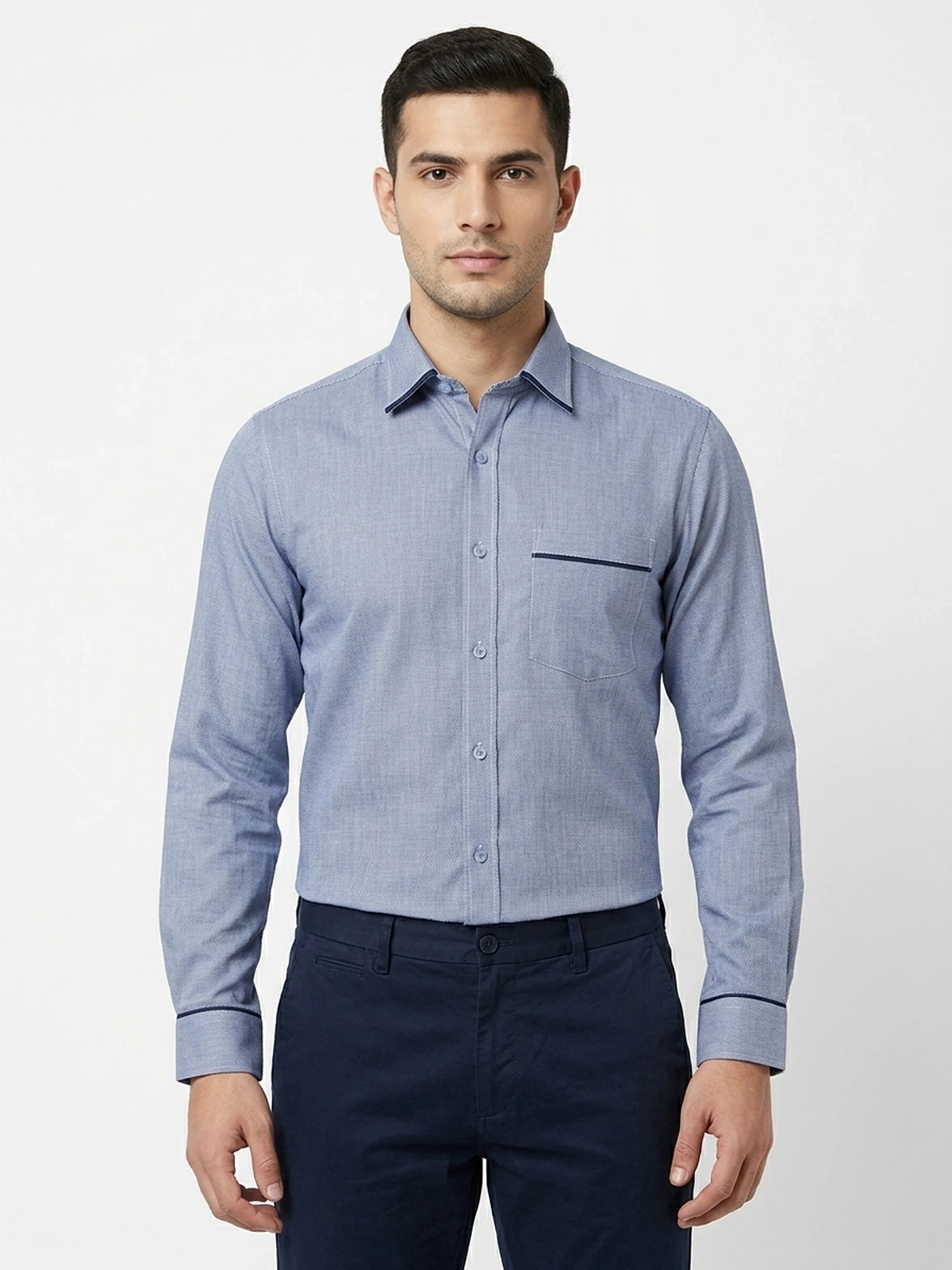 Blue Trace — Cotton Shirt