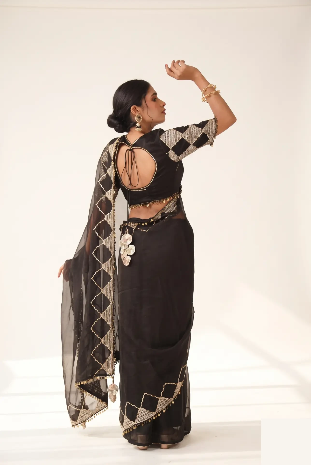 Mehr Gota — Organza Saree with Gota and Sequin Work